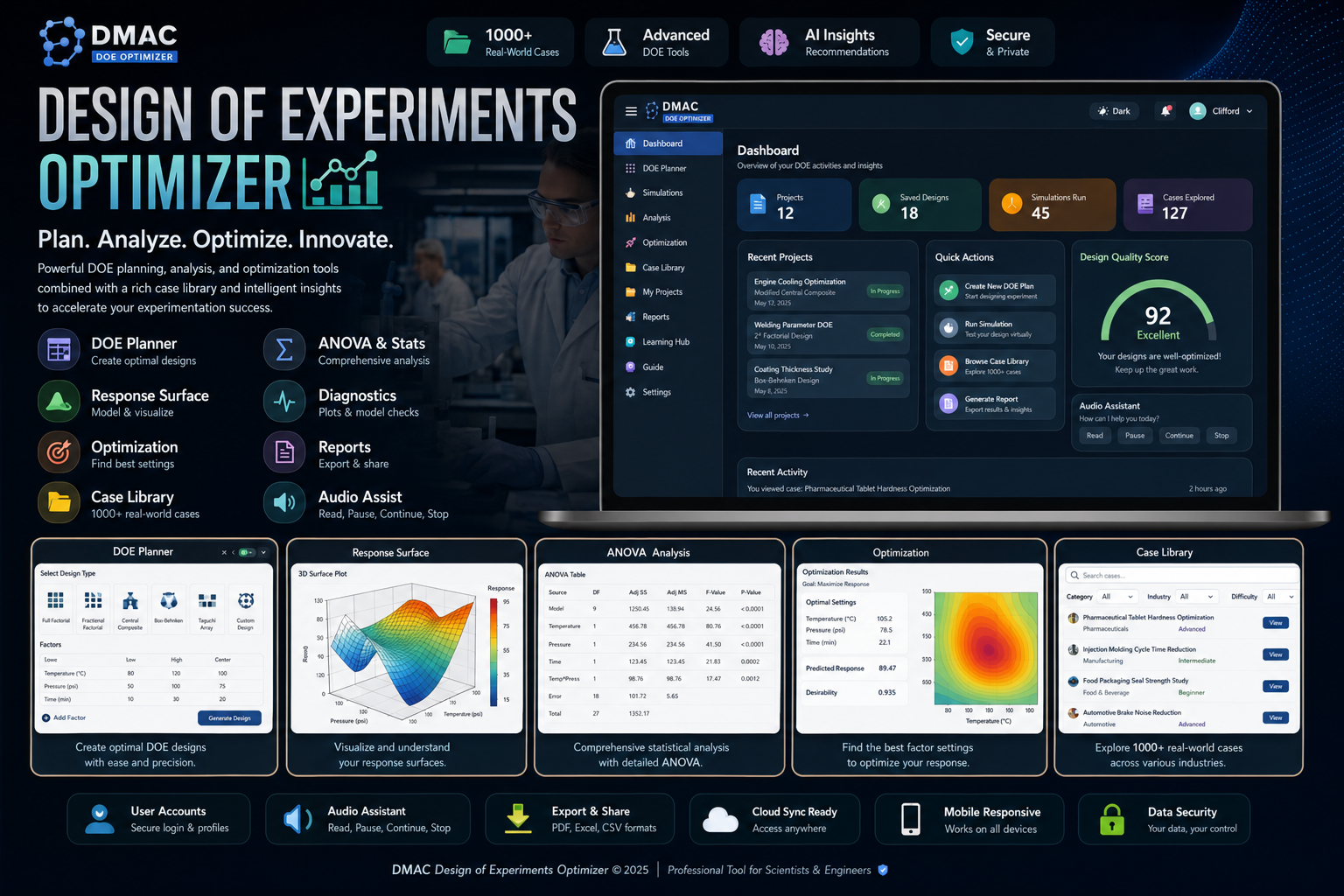 DMAC Design of Experiments Optimizer feature overview